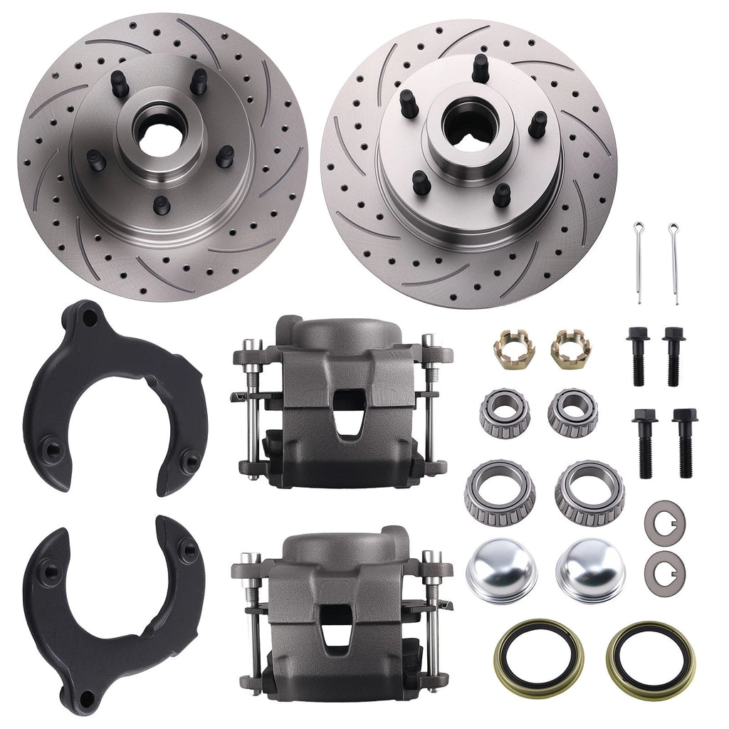 11" Slotted Front Disc Brake Conversion for Ford Mustang II (1974–1978) 5 x 4.75"