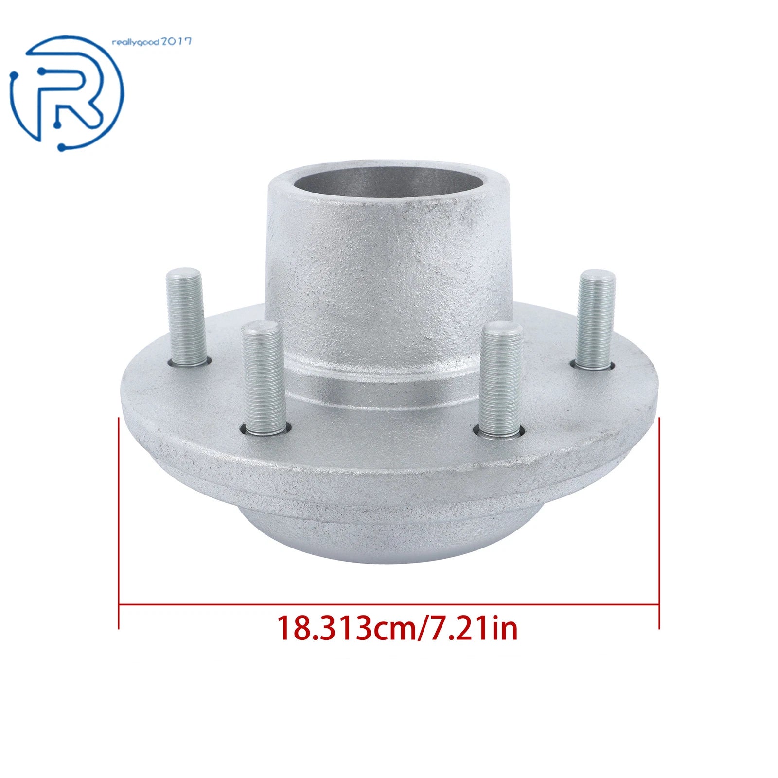 Pair Galvanized Hubs Kit for Boat Trailer (6 Lug, 6 on 5.5")
