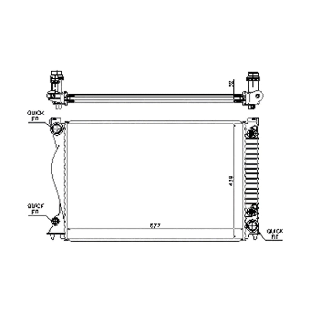 Replacement Plastic Radiator for Ford Ranger PX (2011–2018)