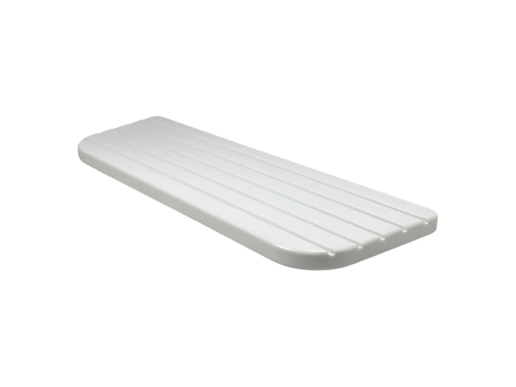 Single Grooved Steps for Boat (17 3/4in x 6in x 3/4in) White Poly