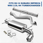 Catback Exhaust System Kit for Subaru Impreza WRX (2008–2014) EJ25 2.5L