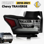 LED Tail Light for Chevy Traverse (2018–2021) Outer Driver Side, Black