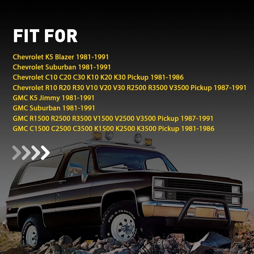 LED Front Side Marker Lights Kit for Chevy K5 Blazer Suburban (1981–1991)