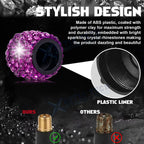 Bling Crystal Diamond Car Wheel Tire Caps for Universal Fit (-)