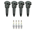 Set of 4 NGK Ignition Coils & Platinum Spark Plugs for Magentis Optima Sonata (2001–2010)