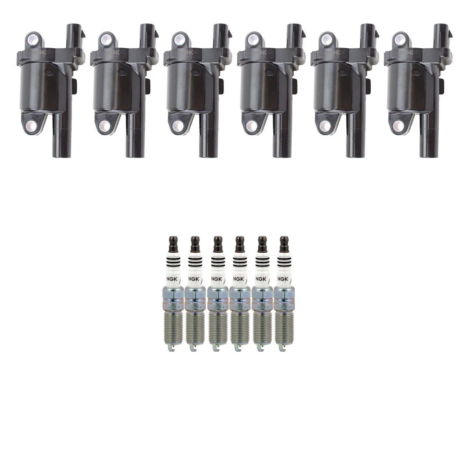 Set of 6 NGK Ignition Coils & Iridium Spark Plugs for Sierra Silverado 1500 (2014–2019)
