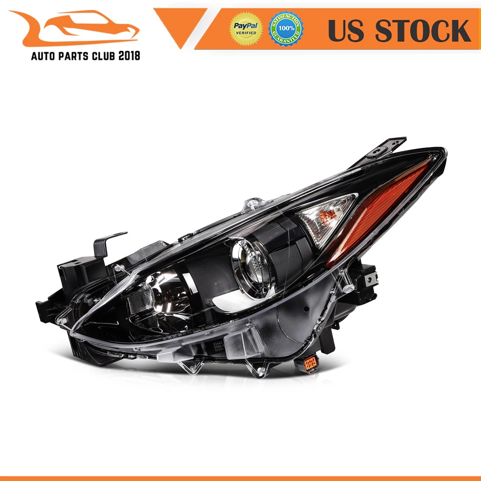 Headlamp for Mazda 3 (2014-2016) Clear Lens Driver Side Assembly