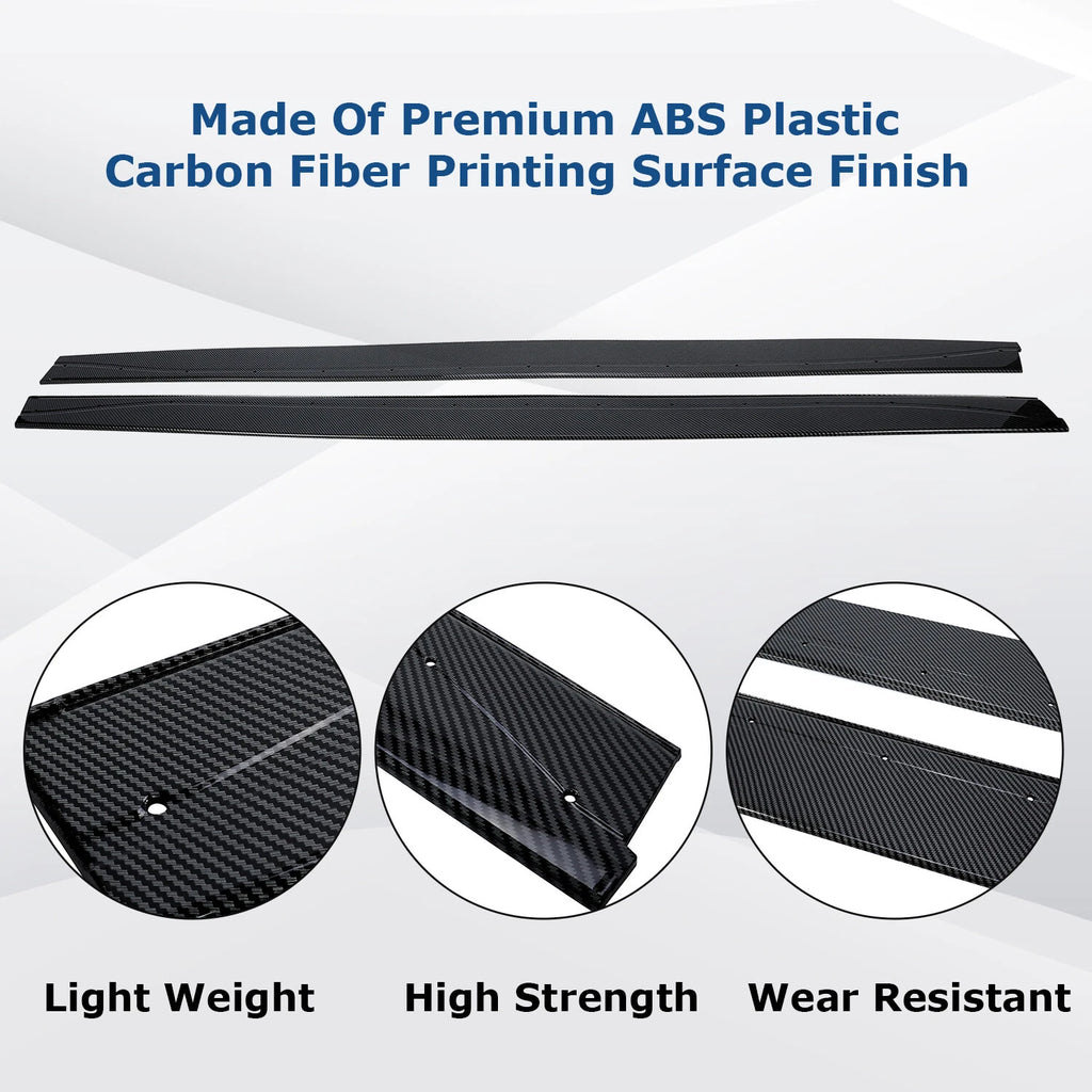 Carbon Fiber Side Skirts Panel Extension for BMW F82 F83 M4 (2015–2020)