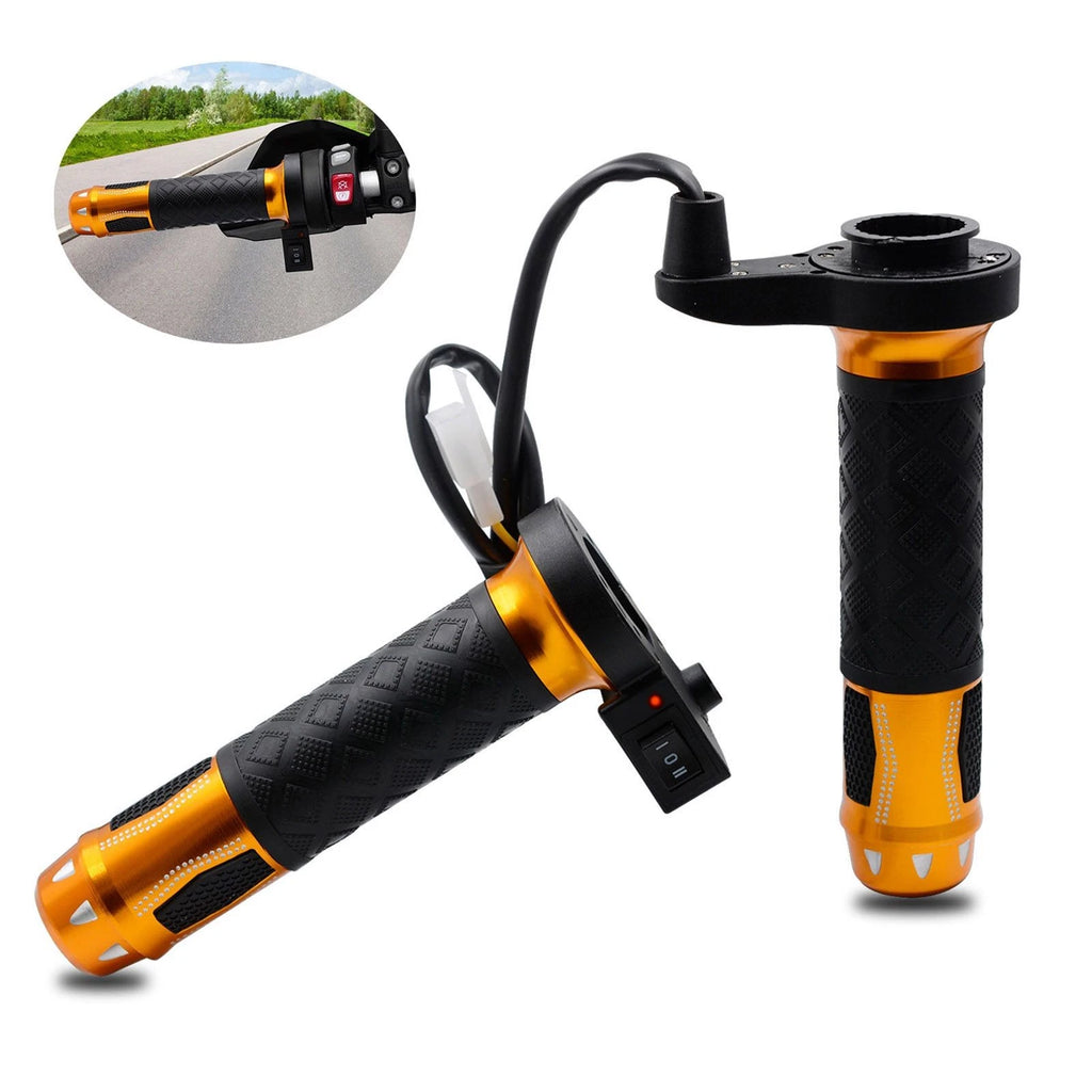 Universal 12V Heated Grips for Motorcycle (7/8" Gold)