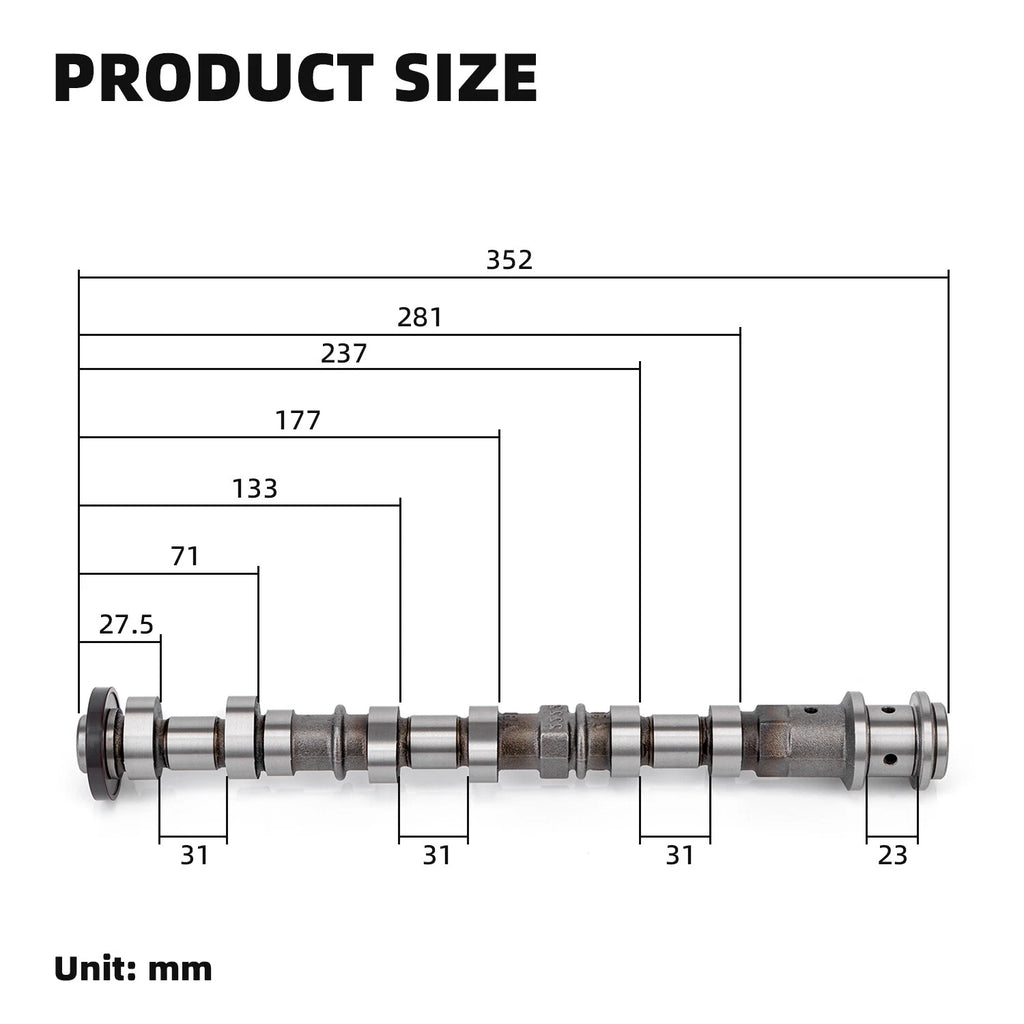 Left Side Intake Camshaft 5184379AG for Jeep Dodge Chrysler 3.6L (2011–2020)