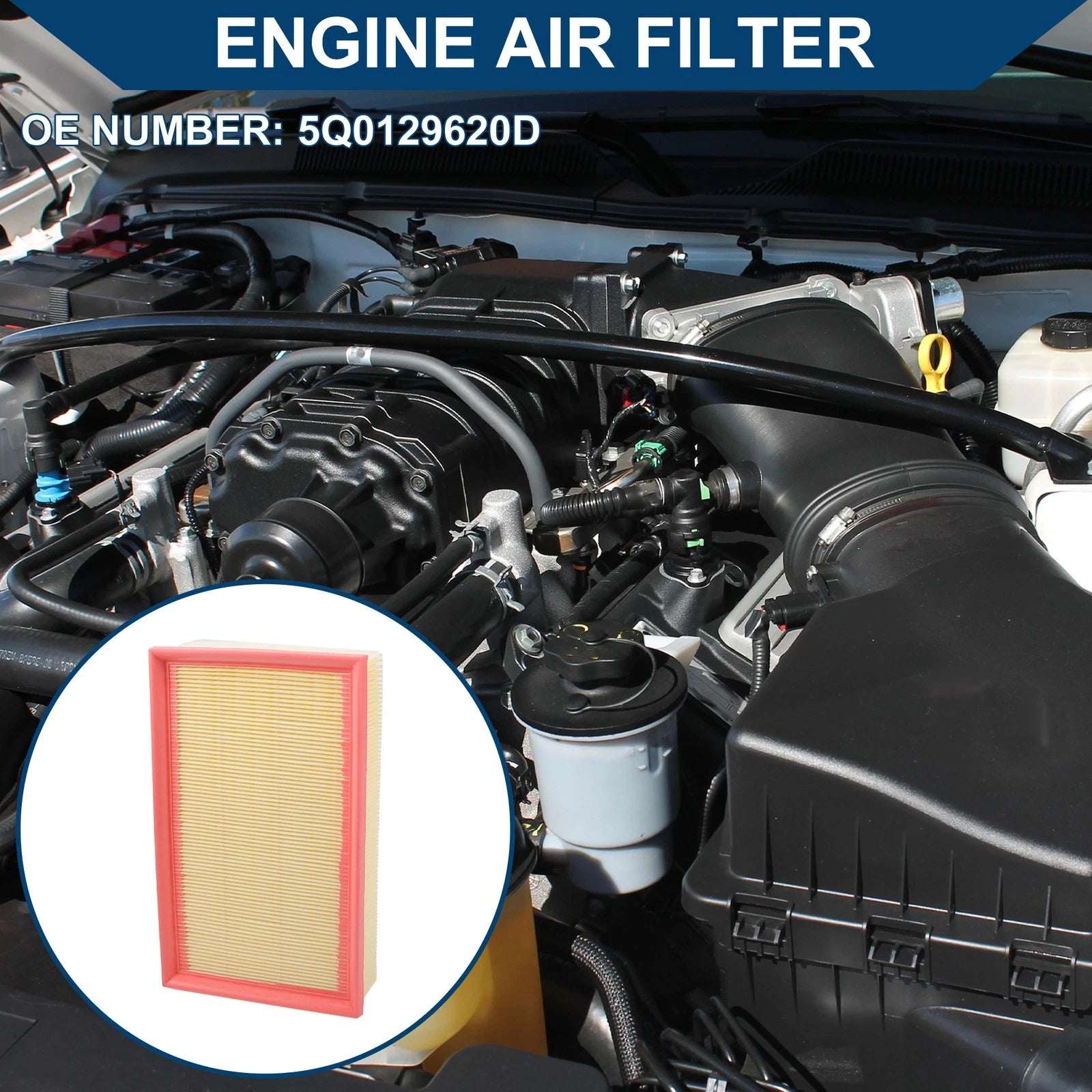 Car Engine Air Filter No. 5Q0129620D for Audi A3 Quattro (2022–2024)