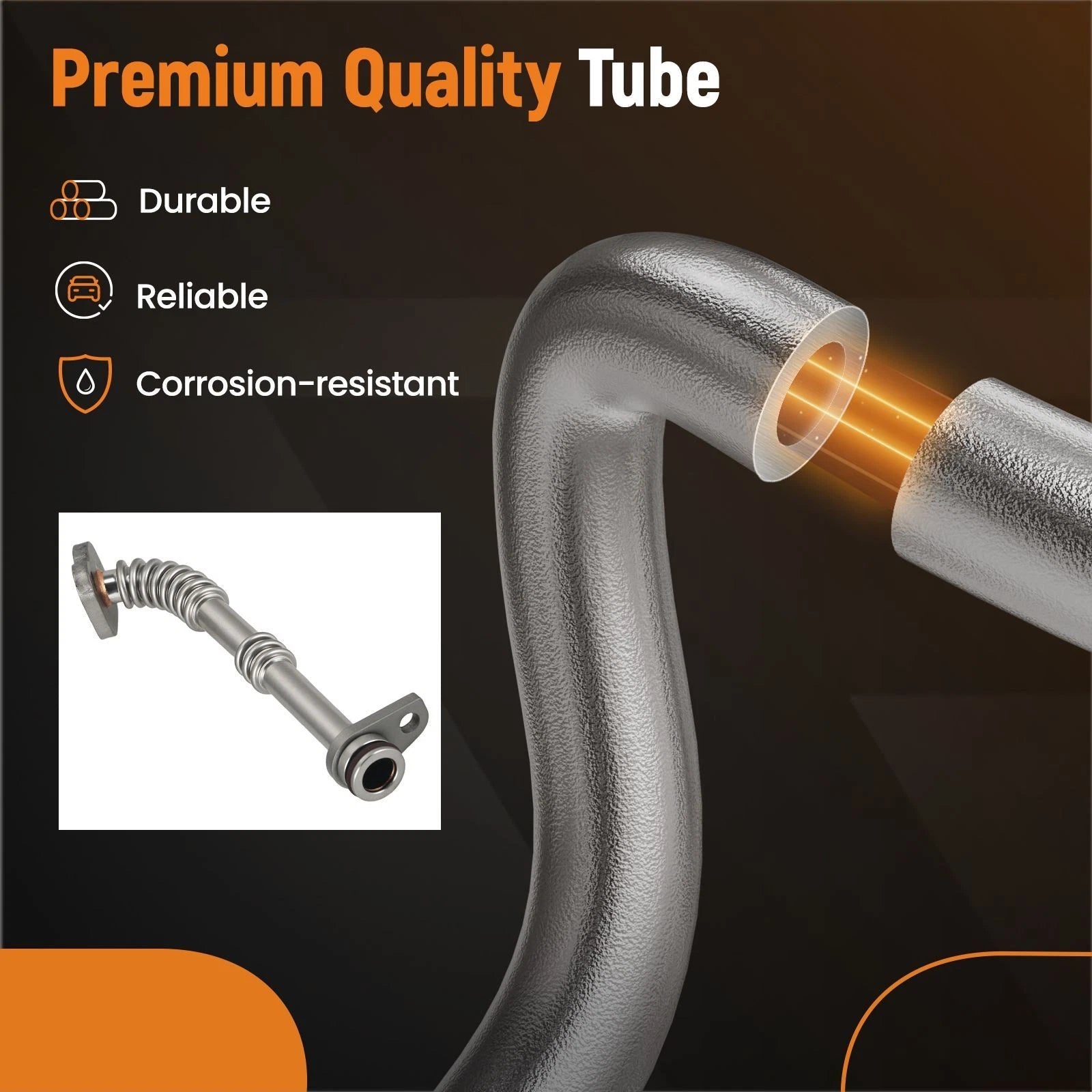 Turbocharger Oil Return Hose for Ford Explorer Mustang 2.3L (2016–2019) FR3Z6L092C