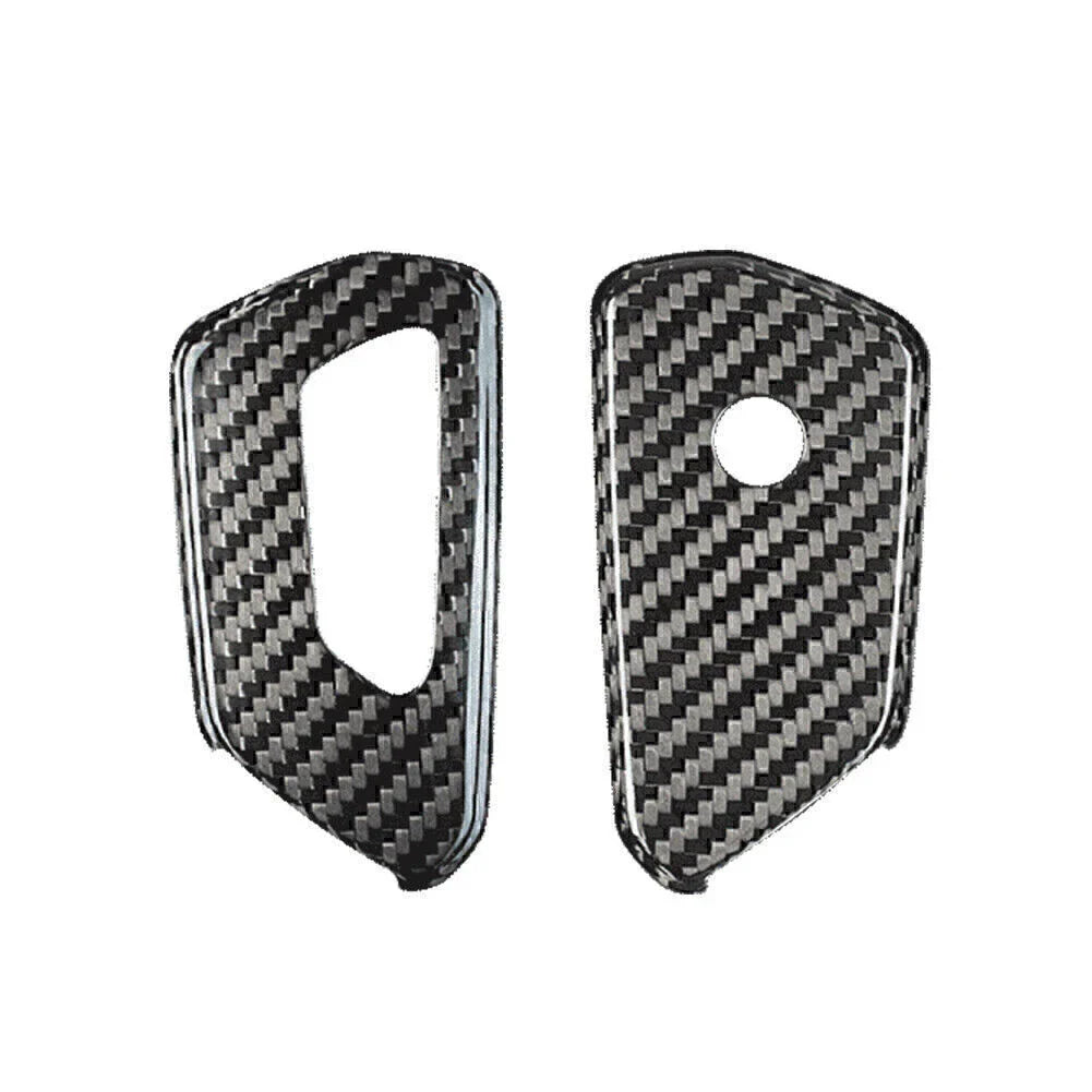 Black Carbon Fiber Remote Key Cover Case for VW Golf MK8 (2020-2021)