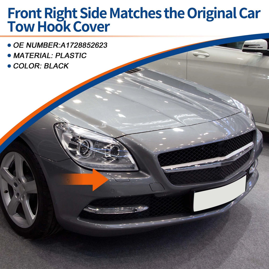 Tow Hook Cover for Mercedes-Benz SLK W172 (No.A1728850023) Black