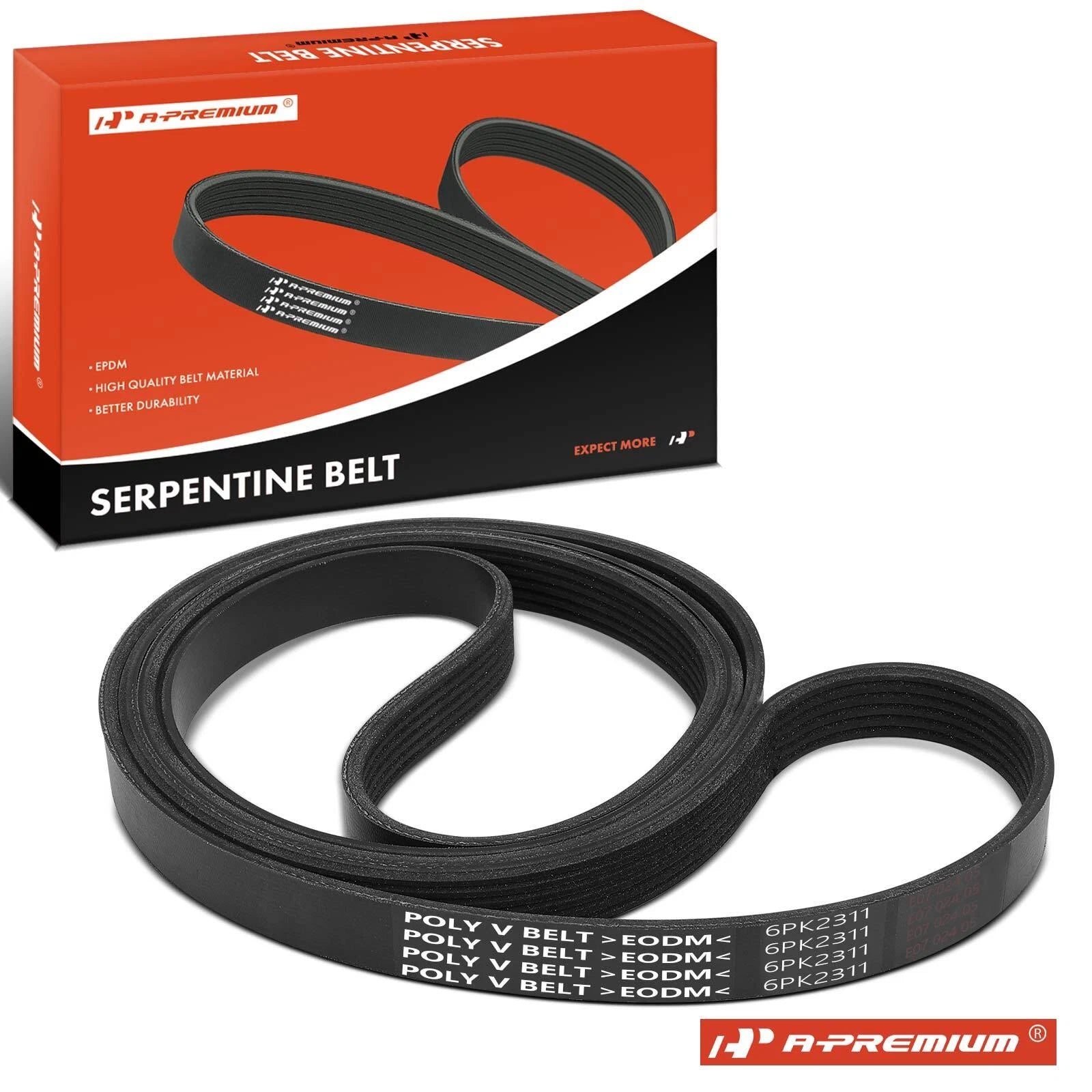 Serpentine Belt for Ford F-150 250 350 (1988–1992) Jeep Wrangler (1988–1992)