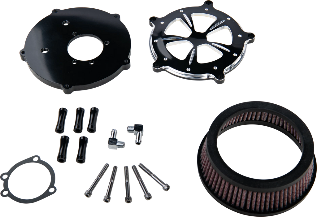 V-Twin Air Cleaner Kit Black with Clear Window for Commodore 120457