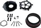 V-Twin Air Cleaner Kit Black with Clear Window for Commodore 120457