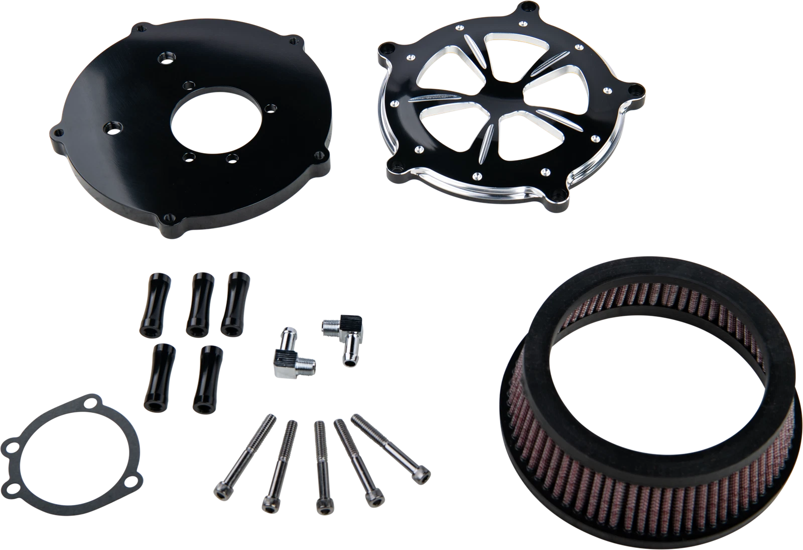 V-Twin Air Cleaner Kit Black with Clear Window for Commodore 120457