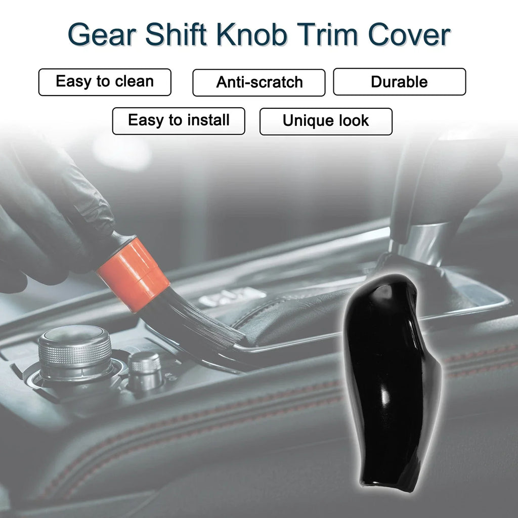 Gear Shift Knob Covers Decal for BMW 5/6/7 Series Black