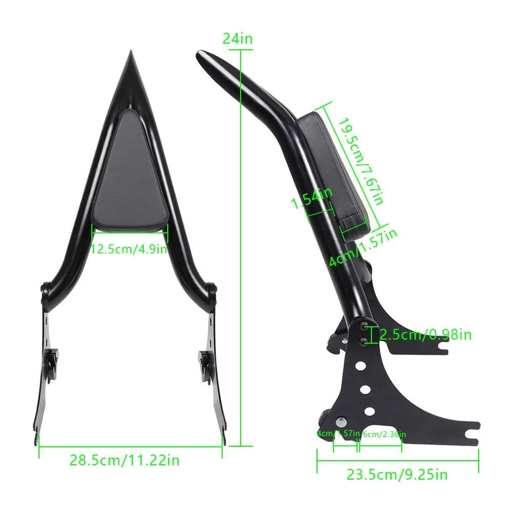 Detachable Rear Passenger Sissy Bar Backrest for Sportster 1200 883 (2004â2023)