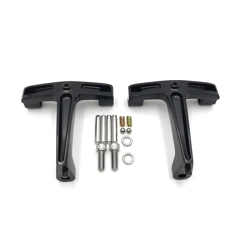 Black Leaf Knob Dominator Passenger Footboard for Harley Touring (1993–2008)