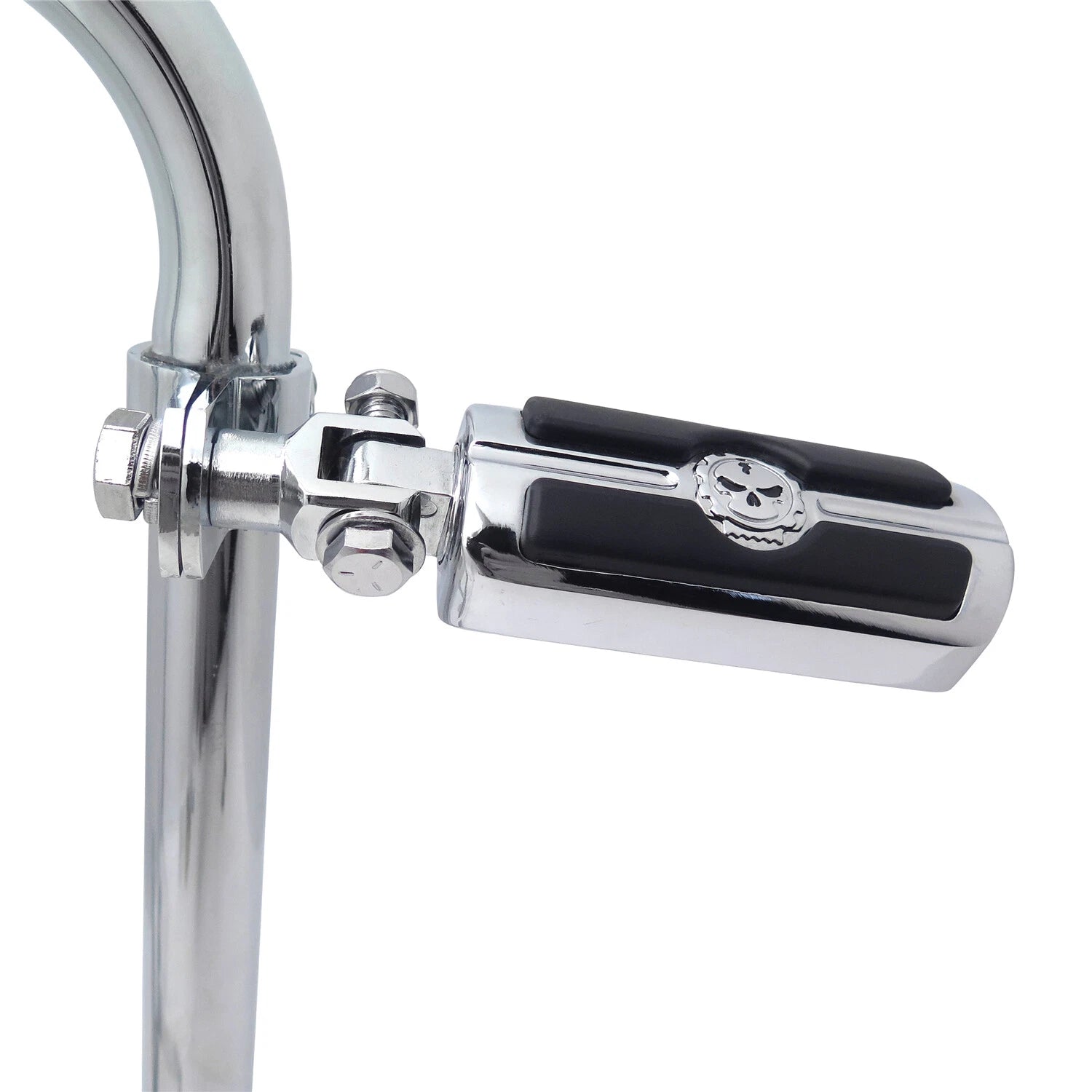 Footpeg Skull Foot Pegs 1 1/4" 1" 25mm 32mm Mount Clamps for Harley Street Glide