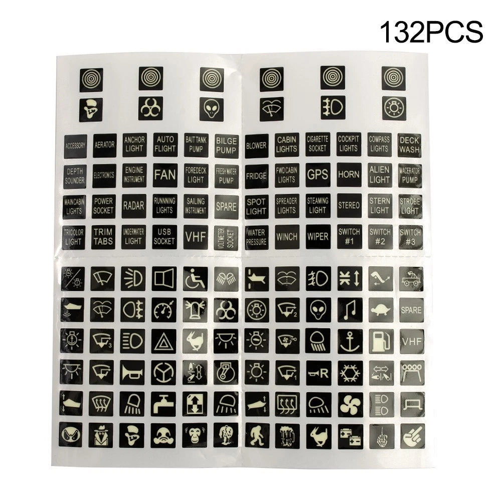 Decal Sticker Labels for Boat (132 pcs)