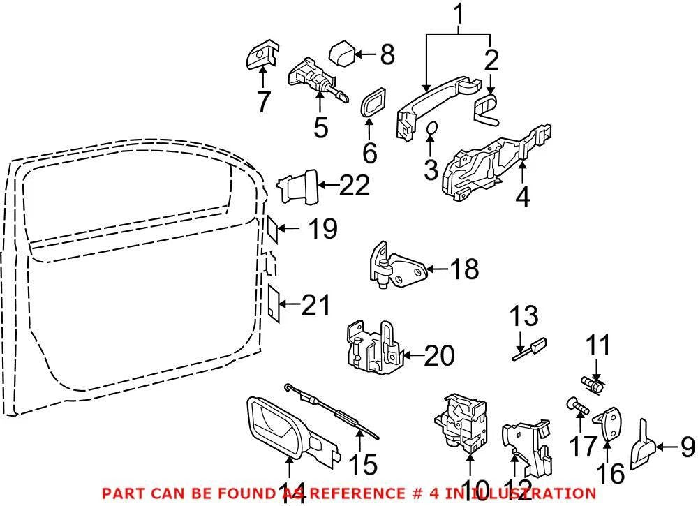 Genuine OEM Front Driver Left Door Handle Base 1K0837885A for VW Audi (2006–2016)