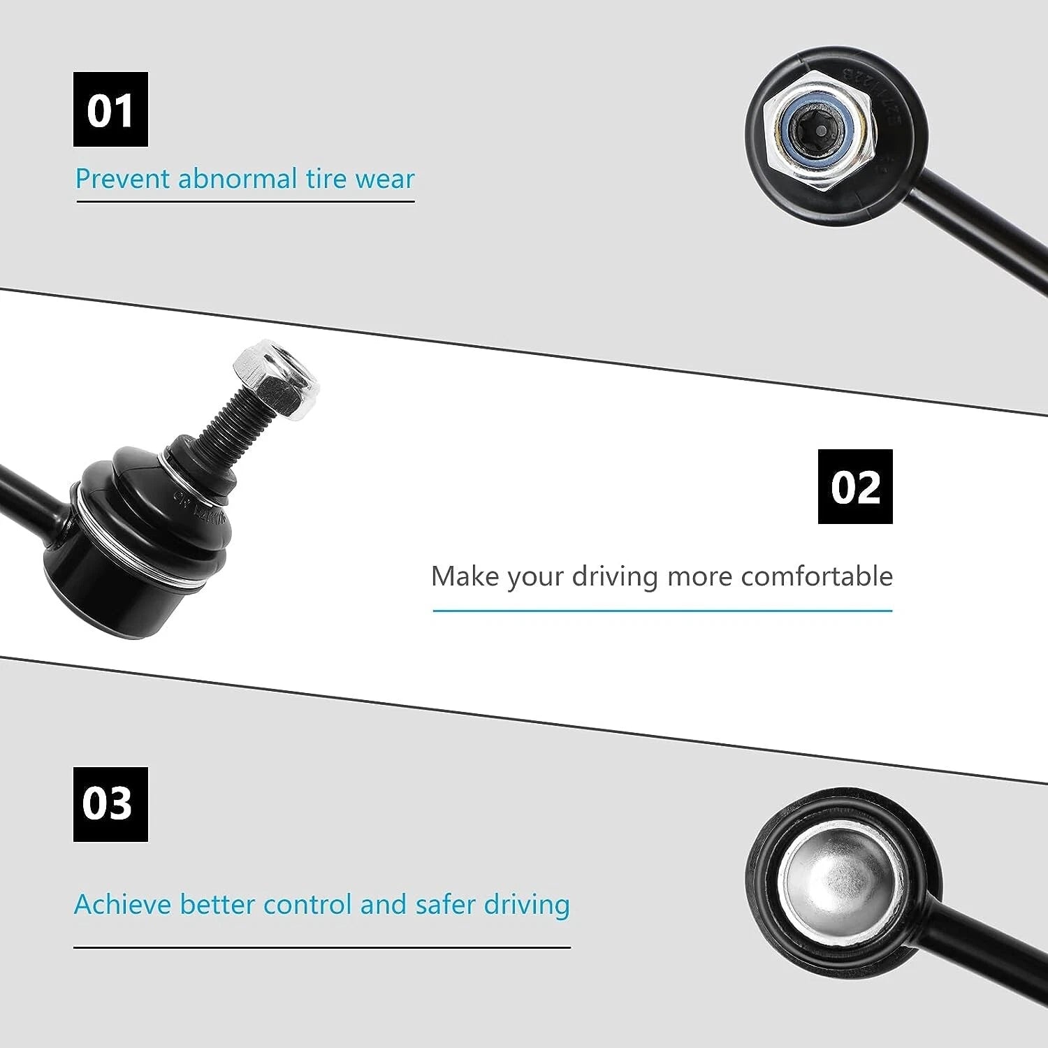 Front Stabilizer Sway Bar End Links for Chevy Cobalt Malibu G5 G6 Aura (2005-2012)
