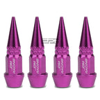 Set of 4 Purple Spiky Tire Rim Air Valve Caps for Universal Fit