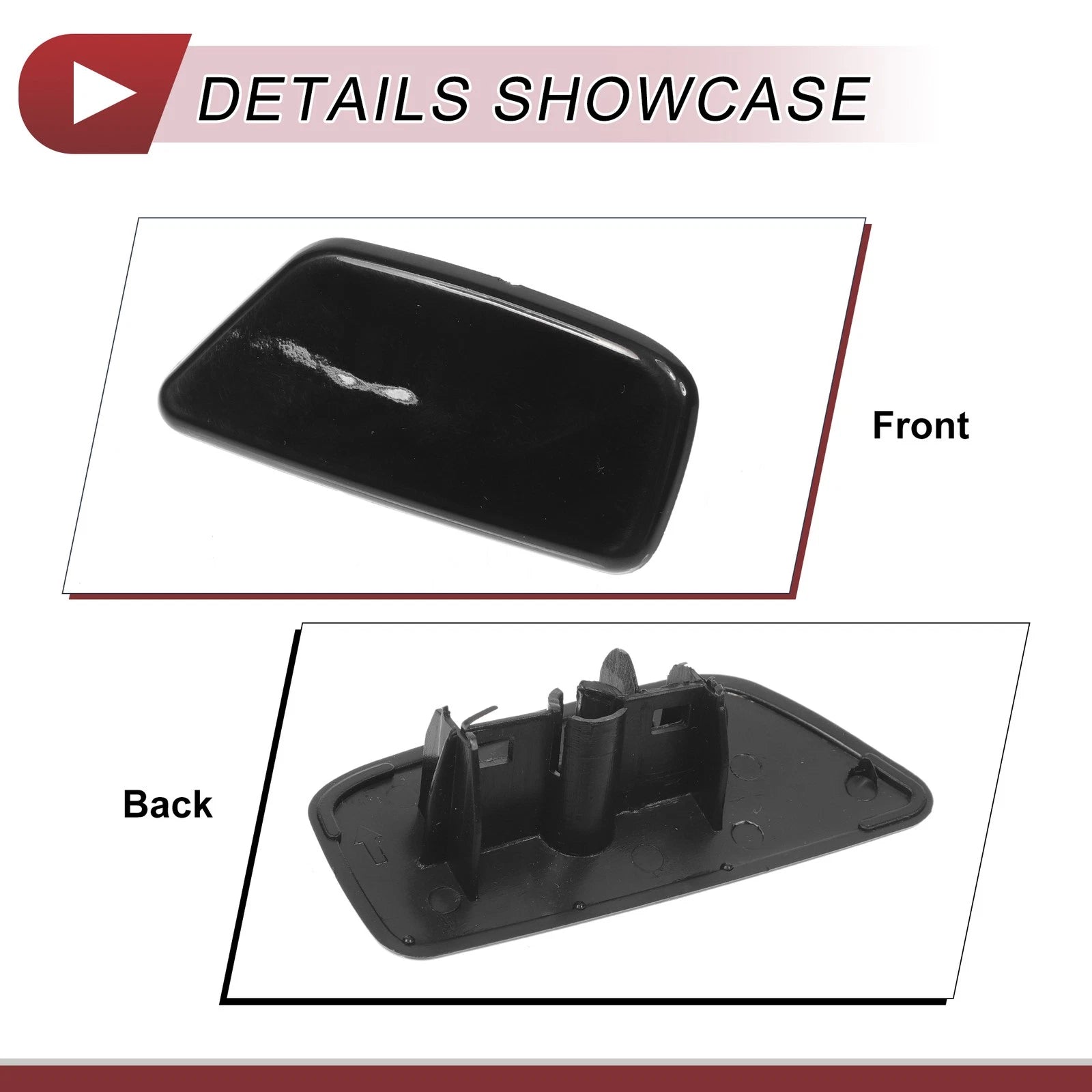 Front Left Washer Nozzle Cover Cap for Subaru Forester (2009–2012) Black