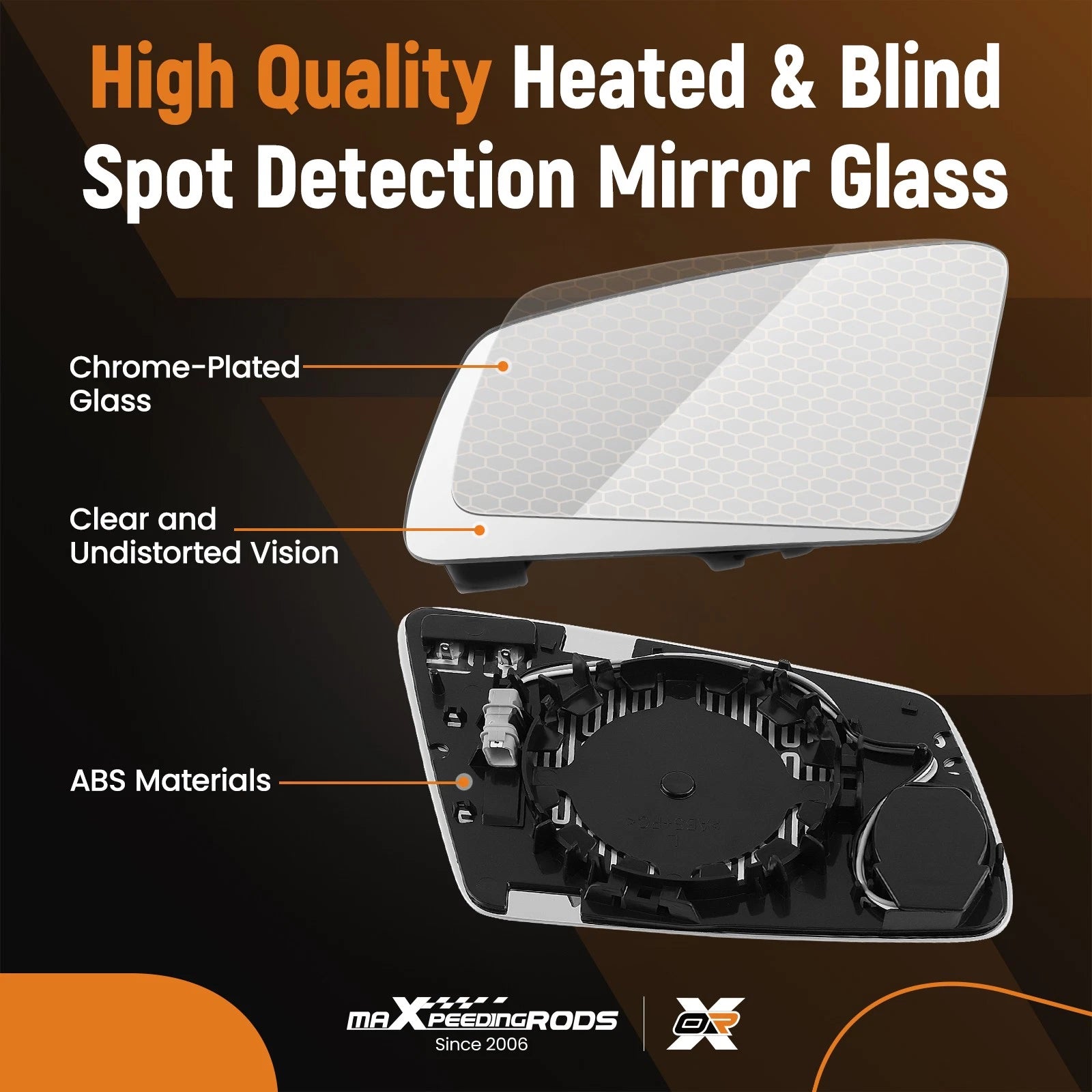 Blind Spot Mirror Glass Left Side for Mercedes Benz A Class B C (W204)
