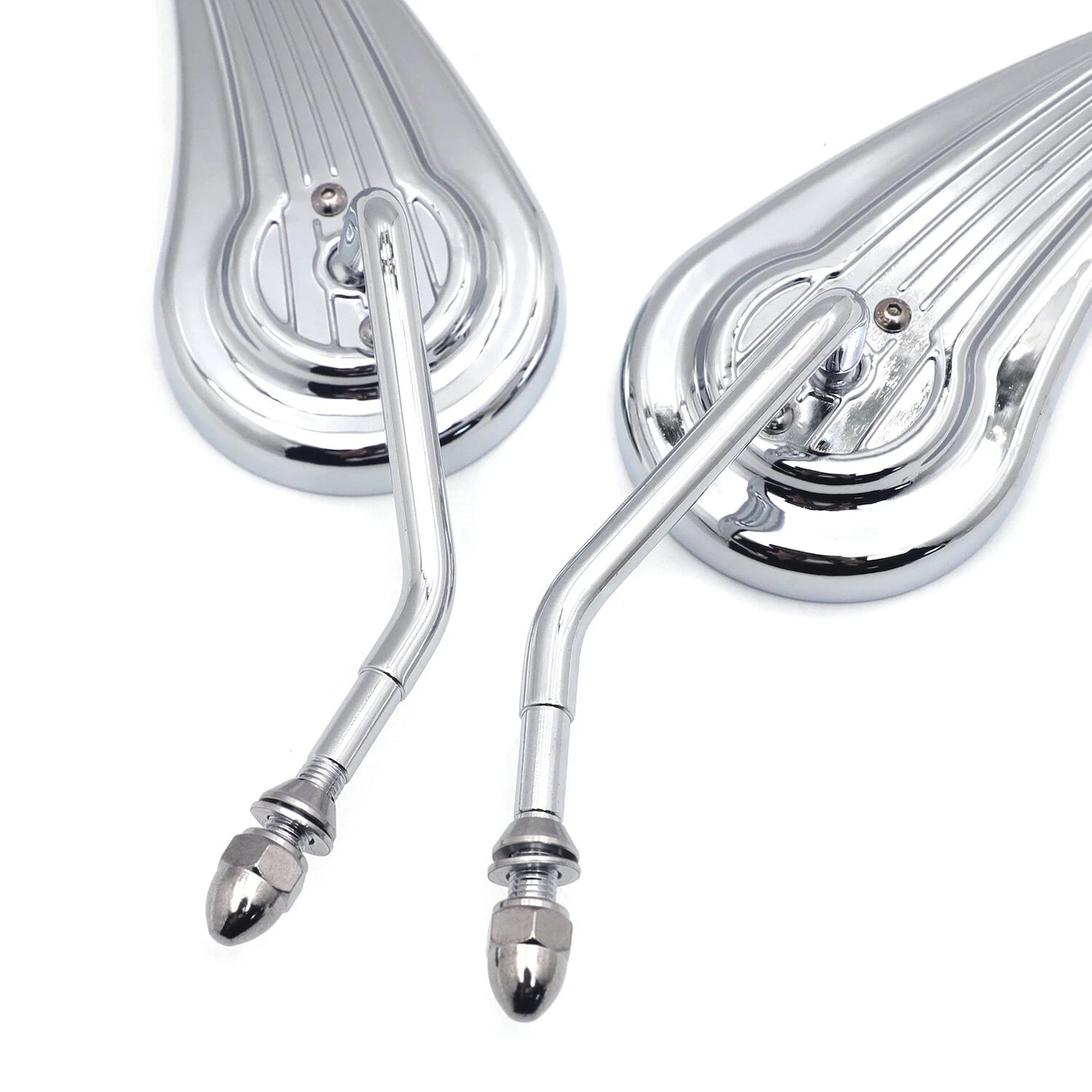 Chromed Custom Aluminum Mirrors for Harley Sportster FXE FXSB FXWG (1971–2023)