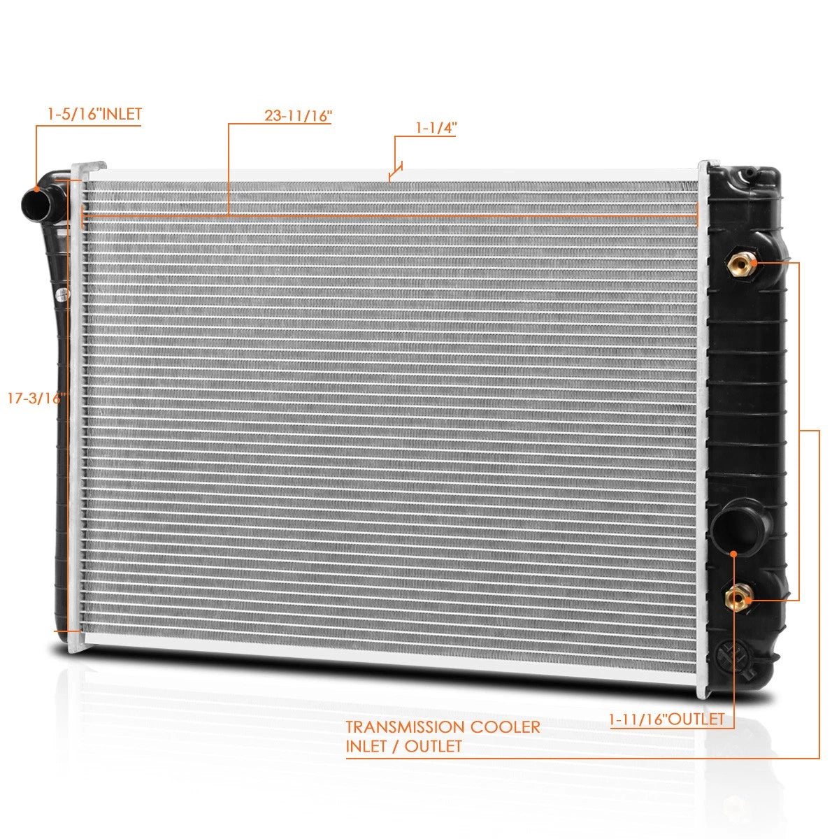 Aluminum Core Radiator for Chevy Corvette 1989–1996 DPI-1052