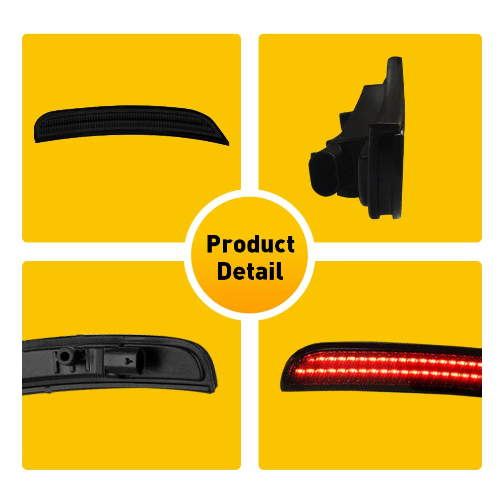 2X Rear LED Side Marker Light Signal Lamp for Dodge Charger (2015–2022) Red Smoke