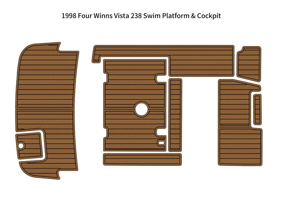 EVA Foam Teak Floor Pad Mat for Four Winns 238 Vista (1998)