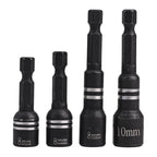 4Pcs Magnetic Socket Nut Driver Set for Drill Bit Tools
