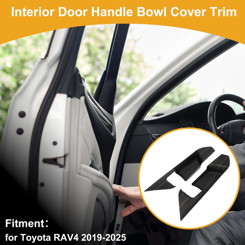 Interior Door Handle Bowl Cover Trim for Toyota RAV4 (2019–2025) Mahogany Brown