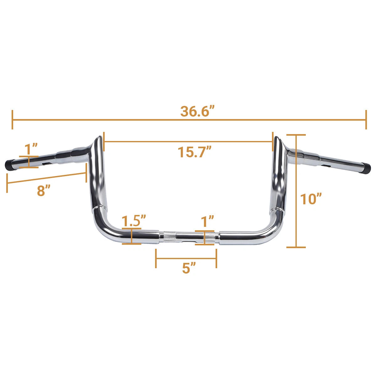 10" Chrome Meathook Ape Hanger Handlebar for Harley Street Electra Glide (1982–2022)