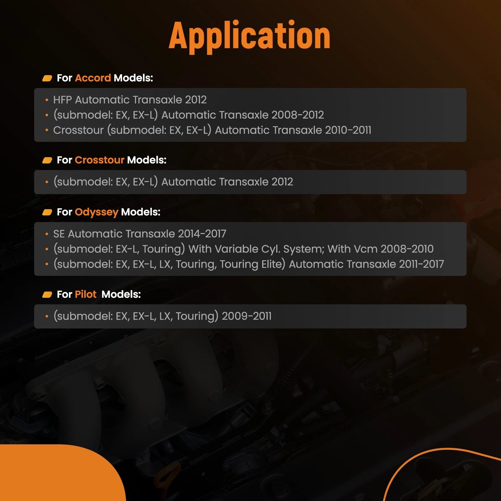 Oil Pump Assembly for Honda Accord Odyssey Pilot Crosstour (2003–2015)