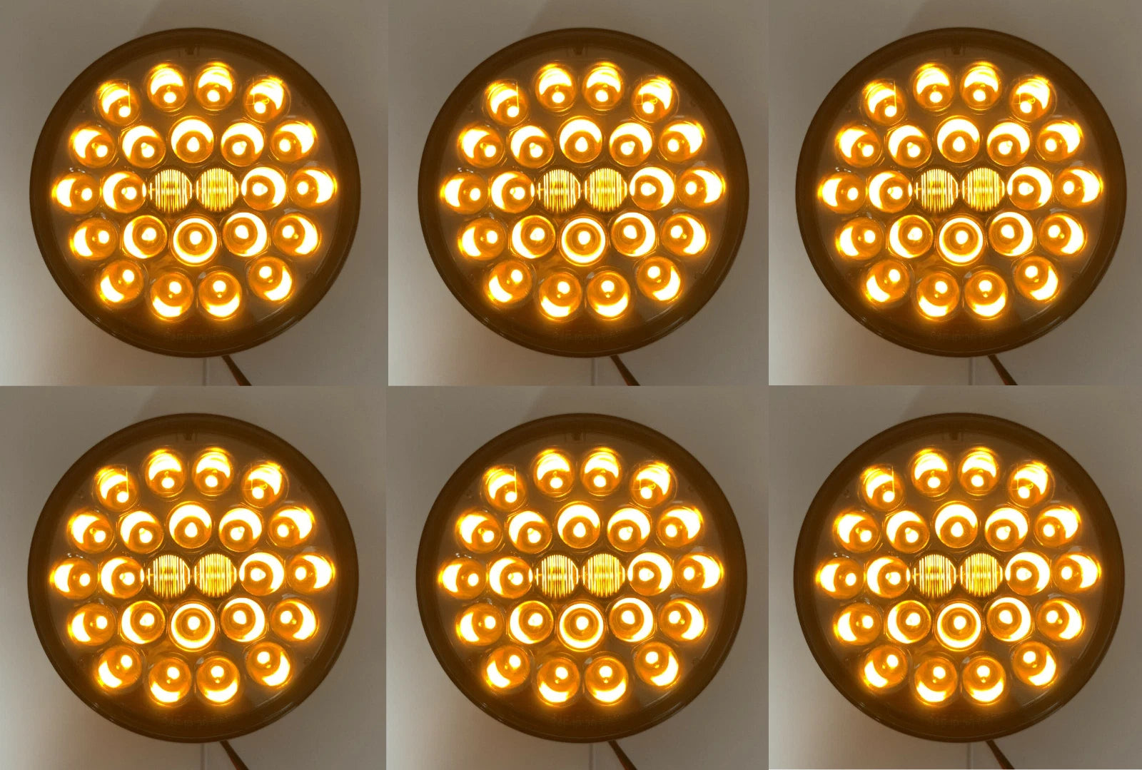 LED Park Lights 4 Inch Pearl Amber Replacement for Universal Trailer (—)