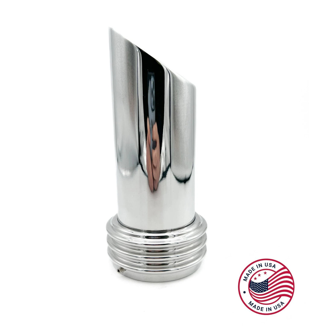 2 Barrel Carburetor Velocity Stack with Bug Dome for Polished Aluminum (7.5 in)