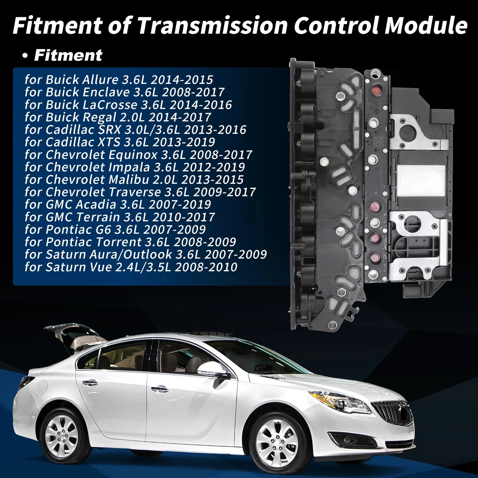 Transmission Control Module for Buick LaCrosse Enclave Regal (2014-2021) 6T70 6T75 6T80
