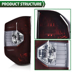 2X Smoke Rear Tail Lights for Toyota Tundra (2014–2021)