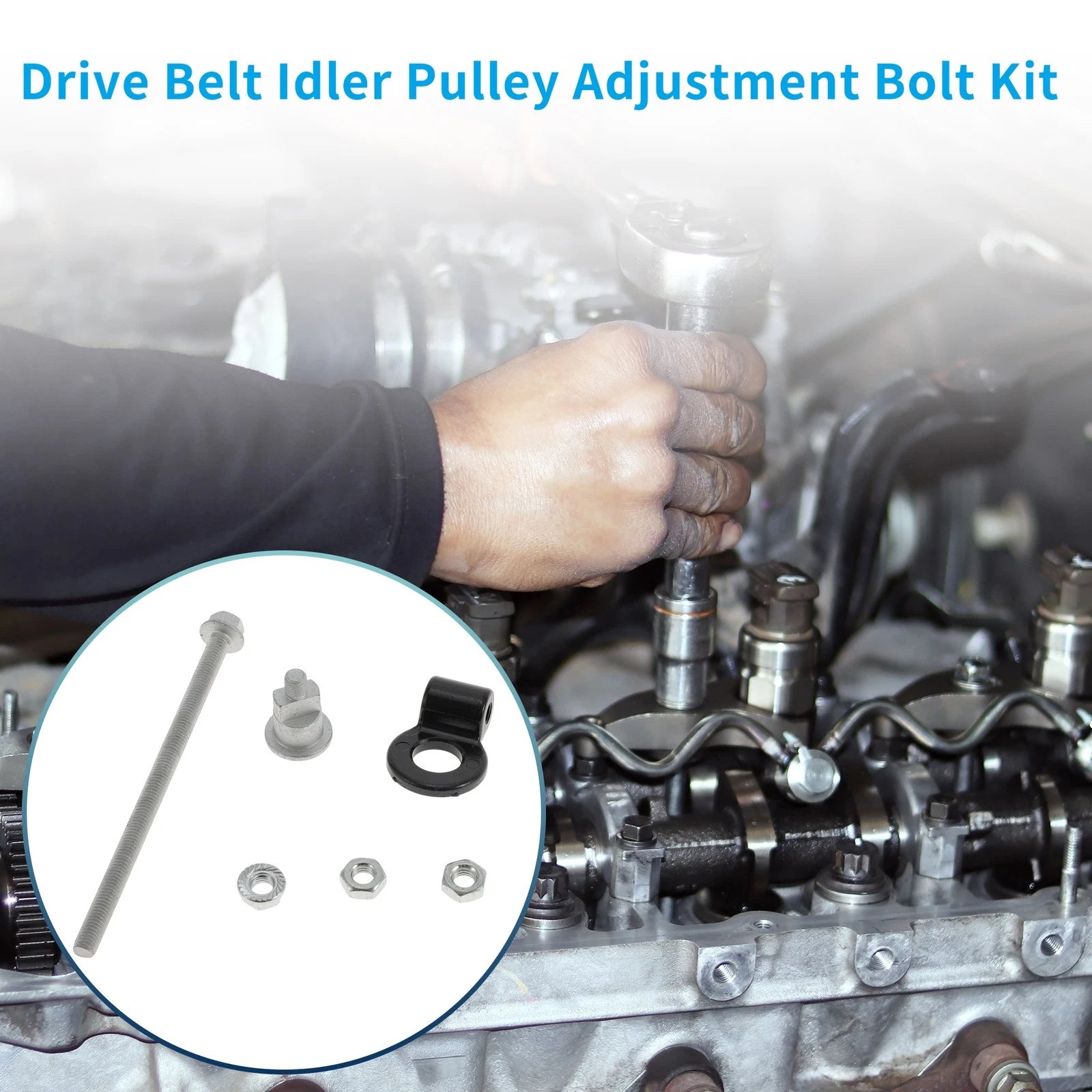 Set of 4 Drive Belt Idler Pulley Adjustment Bolt Kit for Subaru Forester (2003–2005)