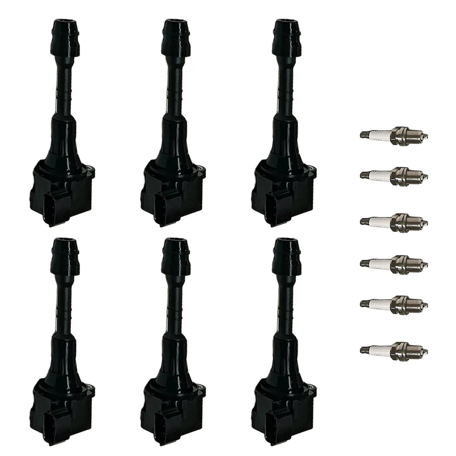 6X Ignition Coil & Spark Plug for Nissan Altima Maxima Quest Murano (2002–2018)