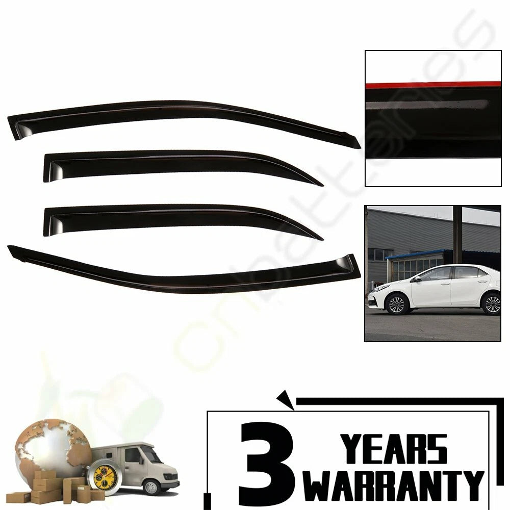 Window Visor Rain Vent Shade Guard Deflector for Toyota Corolla (2009–2013)