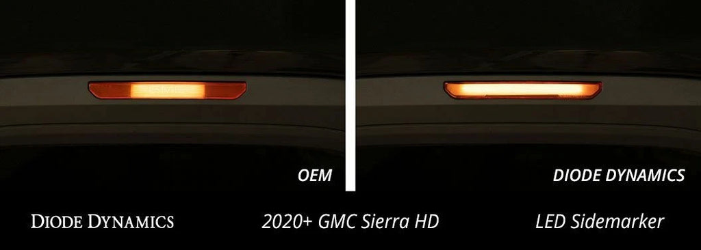 Sequential Amber LED Sidemarker Lights for GMC Sierra HD (2020–2023)