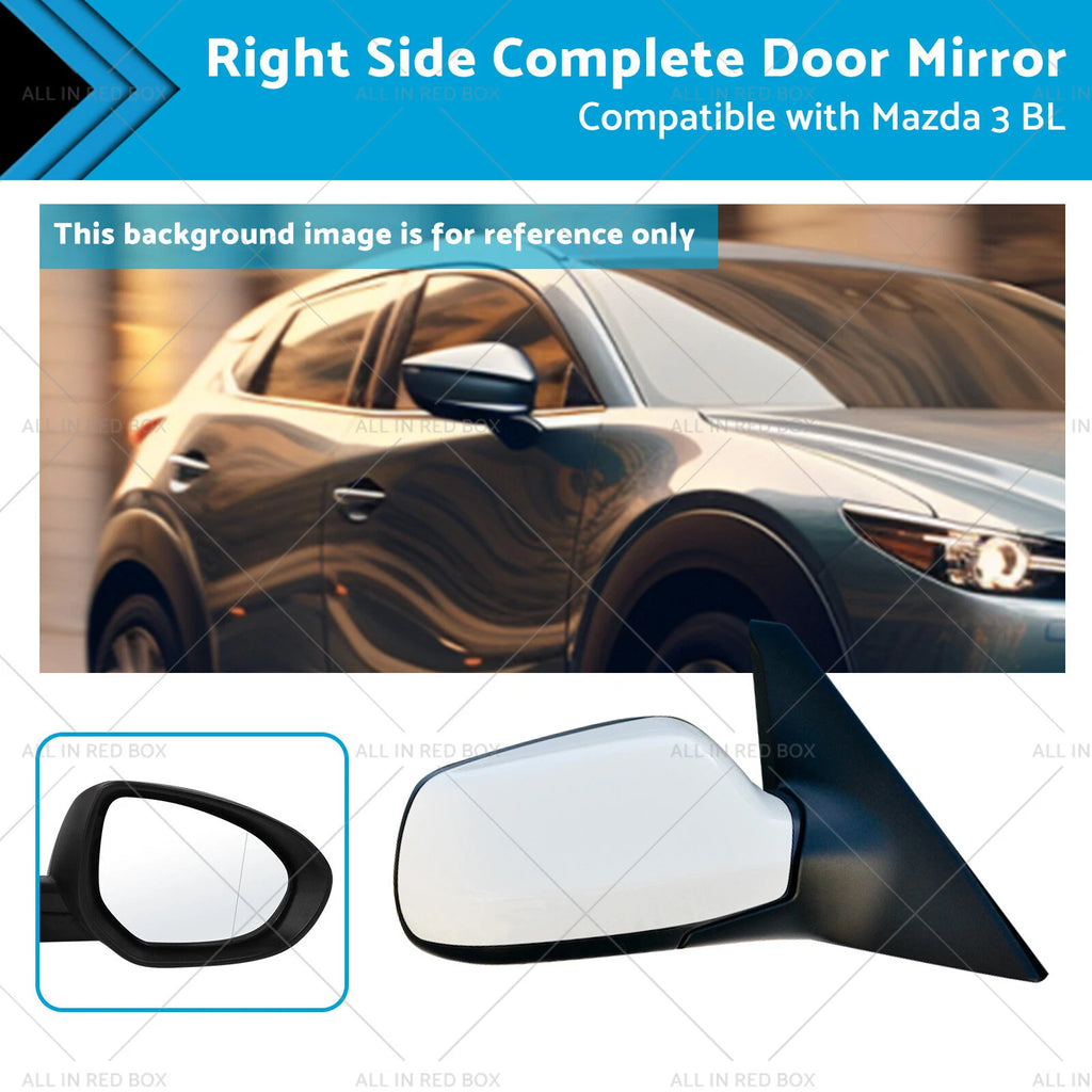 Right Door Mirror for Mazda 3 BL (2009–2013) White