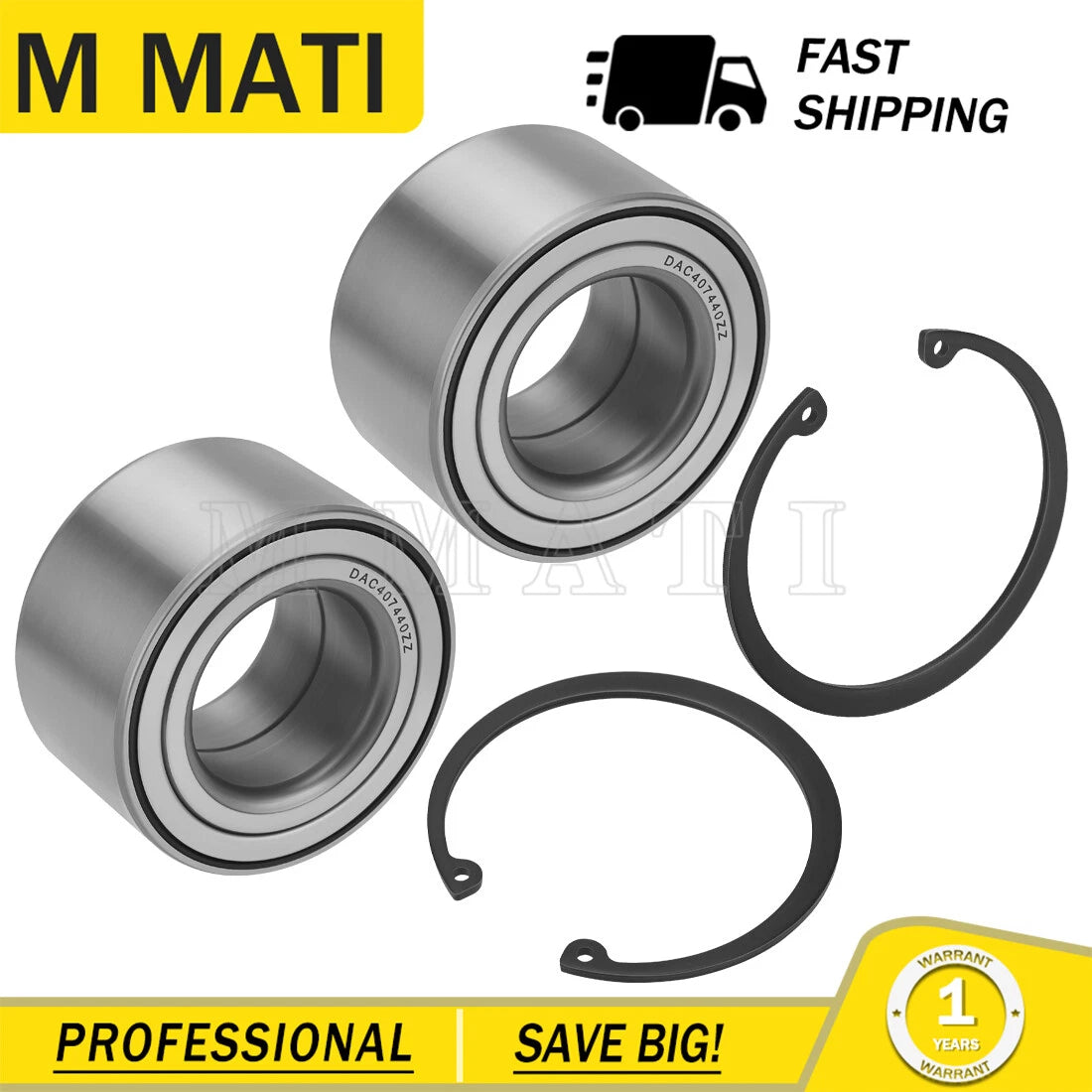 2 Rear Wheel Bearings Kit for Polaris Ranger 900 XP 2013–2019